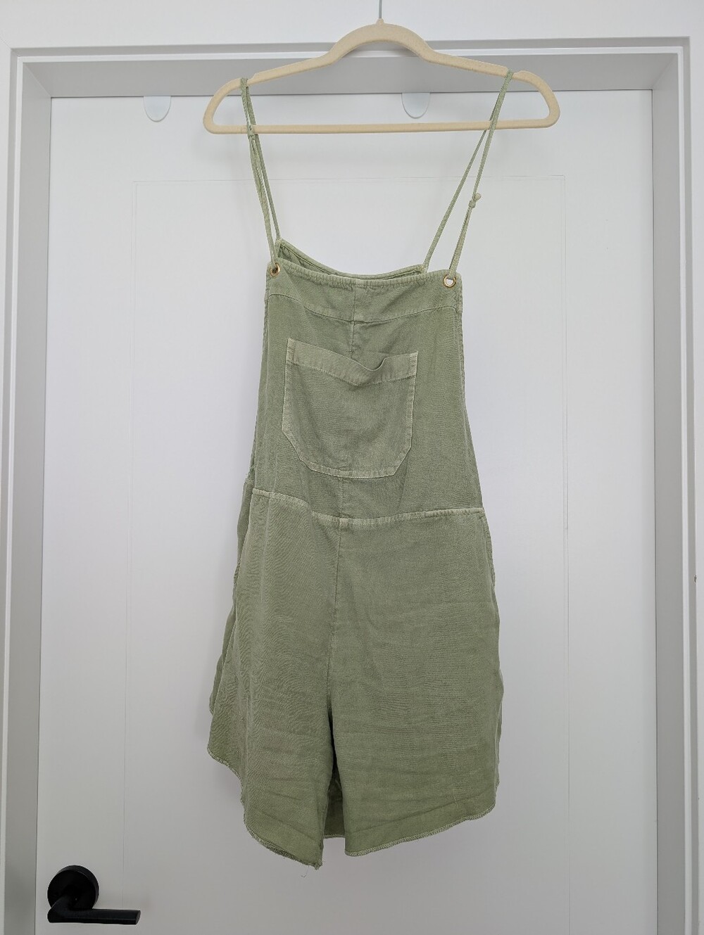 Billabong Avocado Green Short Overalls